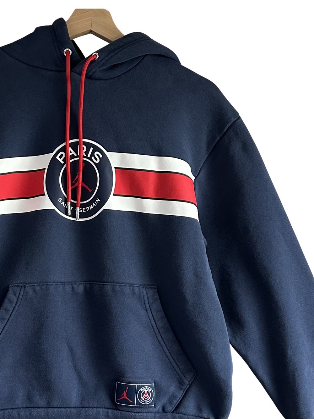 Jordan Hoodie Mens‎ Medium Blue Pullover PSG Paris Saint-Germain